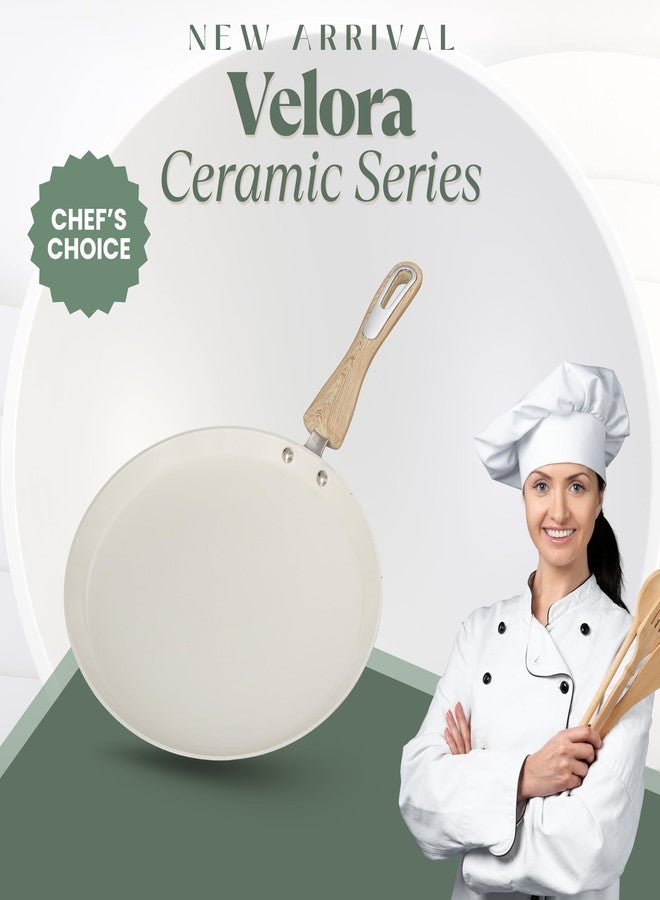 COOKAID Velora Series Non Stick Ceramic Dosa Tawa 28 cm | Aluminium Body| Ceramic Non Stick Coating|ISI Certified| RV Blue - Image 5